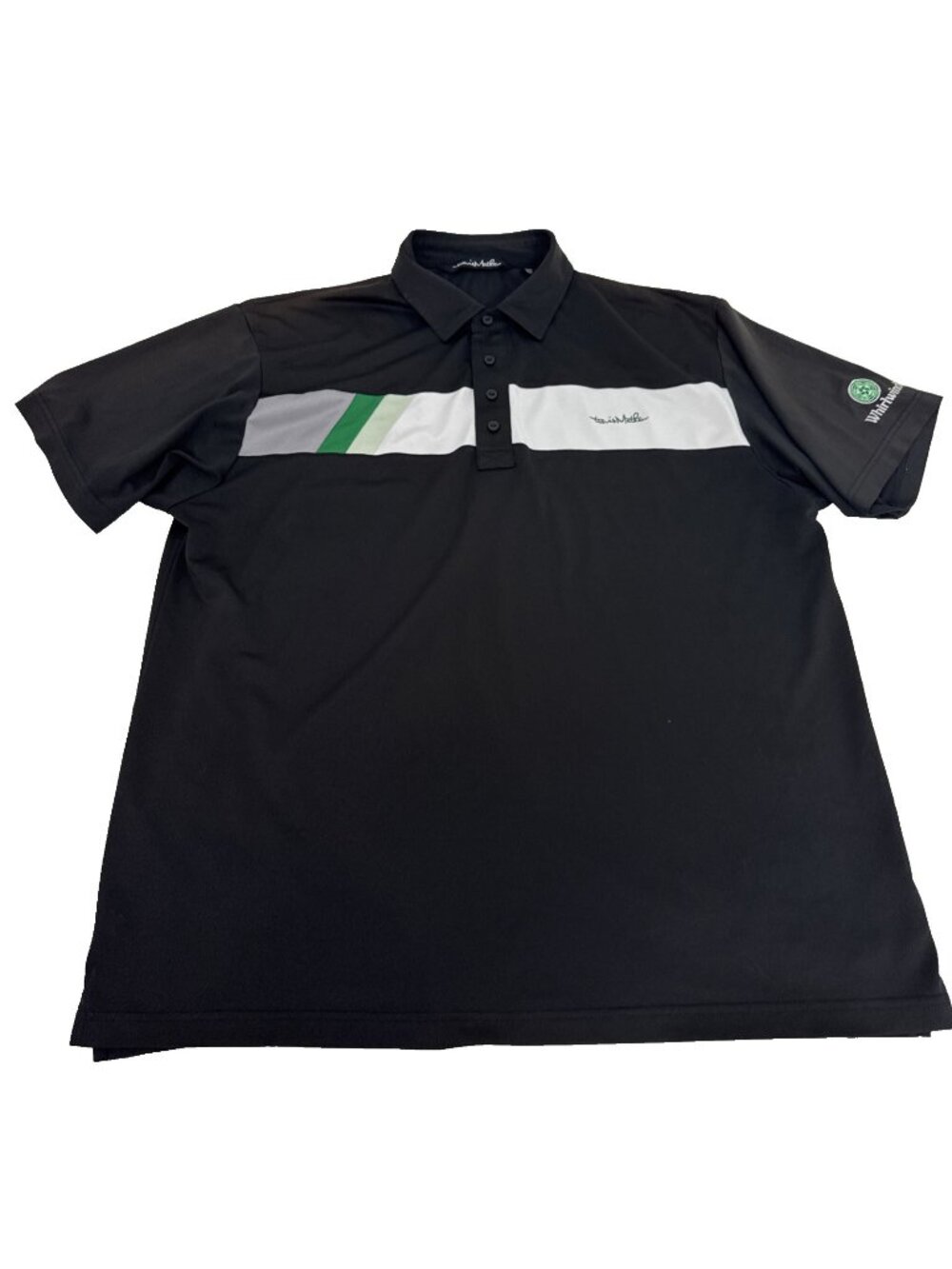 Travis Matthew Golf Polo Shirt Black Short Sleeve Stretch Mens Size XXL